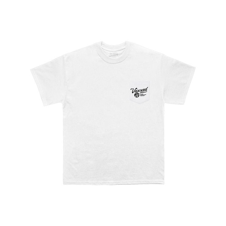 Vaxxed White Pocket Tee